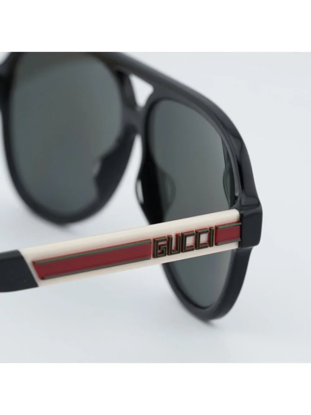 Gucci GG0463S 002 Sunglasses Black Aviator Frame, Grey Lenses